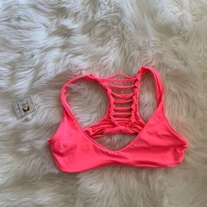 Neon pink bikini set